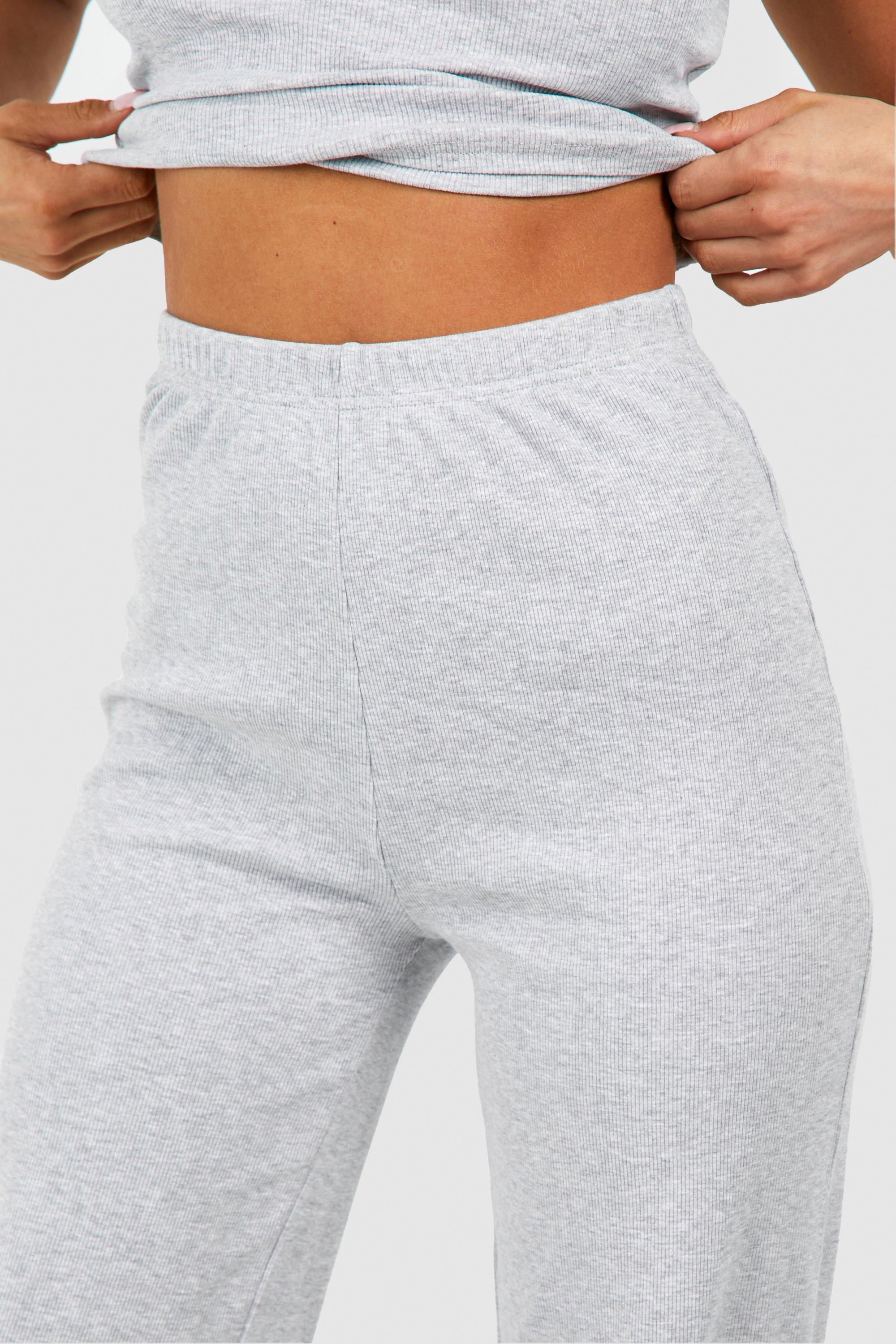 Pantaloni da casa a zampa Premium a coste